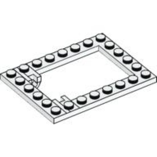 Plate, Modified 6 x 8 Trap Door Frame Horizontal