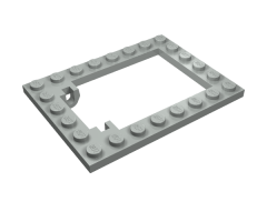 Plate, Modified 6 x 8 Trap Door Frame Horizontal