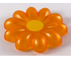 Clikits, Icon Flower 10 Petals Giant with Pin, Painted Yellow Center (McDonald's Promo)