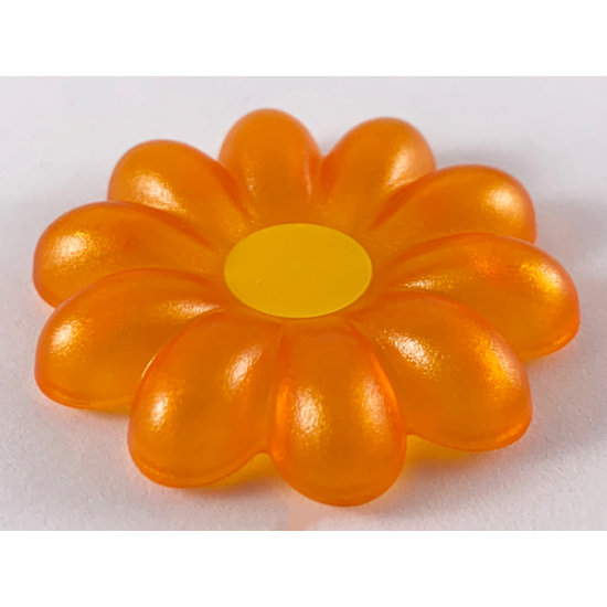 Clikits, Icon Flower 10 Petals Giant with Pin, Painted Yellow Center (McDonald's Promo)