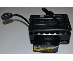 Electric RC Racer Battery Box / Receiver Unit with 'DIRT CRUSHER', Yellow Crack and Holes Pattern on both Sides (Stickers) - Set 8369-1