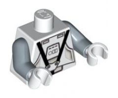 Torso SW Clone Pilot Pattern, Printed Back / Sand Blue Arms / White Hands