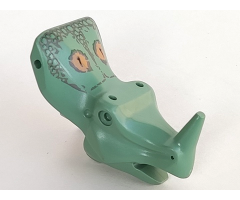 Animal, Body Part Dinosaur Head Crested Neck, Nose Horn and Pin with Scales Pattern