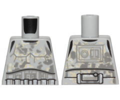 Torso SW Mimban Stormtrooper Armor with Dark Bluish Gray and Tan Dirt Stains Pattern