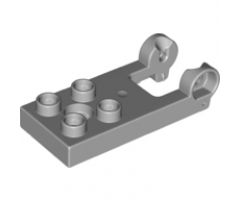Duplo, Plate 2 x 3 with 4 Studs and Hinge with Red Gaskets