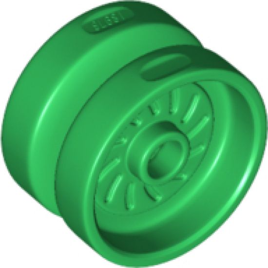 Wheel 18mm D. x 12mm with Axle Hole and Stud, Solid Brake Rotor Lines