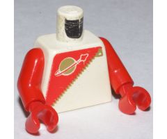 Torso Space Futuron Red Pattern, Gold Zipper and Classic Logo / Red Arms / Red Hands