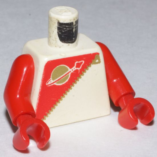 Torso Space Futuron Red Pattern, Gold Zipper and Classic Logo / Red Arms / Red Hands