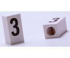Tile, Modified 1 x 2 x 5/6 with Stud Hole in End and Black '3' Pattern