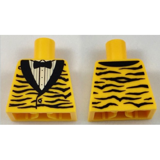 Torso Tuxedo Jacket with Tiger Stripes Pattern