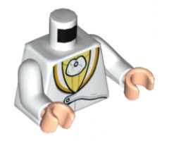 Torso Tuxedo with Light Yellow and Light Orange Trim Pattern / White Arms / Light Nougat Hands