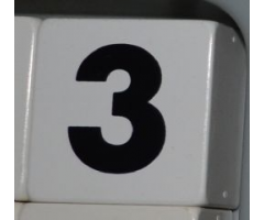 Duplo, Tile 2 x 2 x 1 with Black Number 3 Pattern