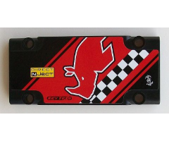 Technic, Panel Plate 5 x 11 x 1 with Rhino Head, 'DIRECT NJECT', and 'KEY TEXS' Pattern (Sticker) - Set 42041