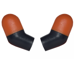 Arm, (Matching Left and Right) Pair with Dark Orange Short Sleeves Pattern
