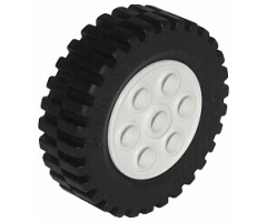 Wheel & Tire Assembly 30mm D. x 13mm (13 x 24 Model Team), with Black Tire 13 x 24 Model Team (2695 / 2696)
