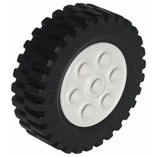 Wheel & Tire Assembly 30mm D. x 13mm (13 x 24 Model Team), with Black Tire 13 x 24 Model Team (2695 / 2696)