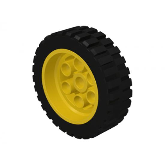Wheel & Tire Assembly 30mm D. x 13mm (13 x 24 Model Team), with Black Tire 13 x 24 Model Team (2695 / 2696)