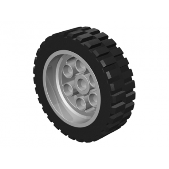 Wheel & Tire Assembly 30mm D. x 13mm (13 x 24 Model Team), with Black Tire 13 x 24 Model Team (2695 / 2696)