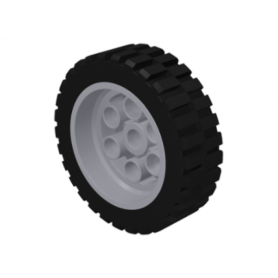 Wheel & Tire Assembly 30mm D. x 13mm (13 x 24 Model Team), with Black Tire 13 x 24 Model Team (2695 / 2696)