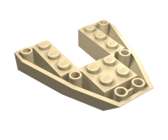 Boat Bow Brick 6 x 6 x 1