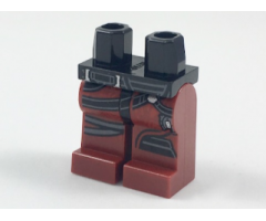 Hips and Dark Red Legs with Black and Gray Straps and Dark Red Wire Pattern