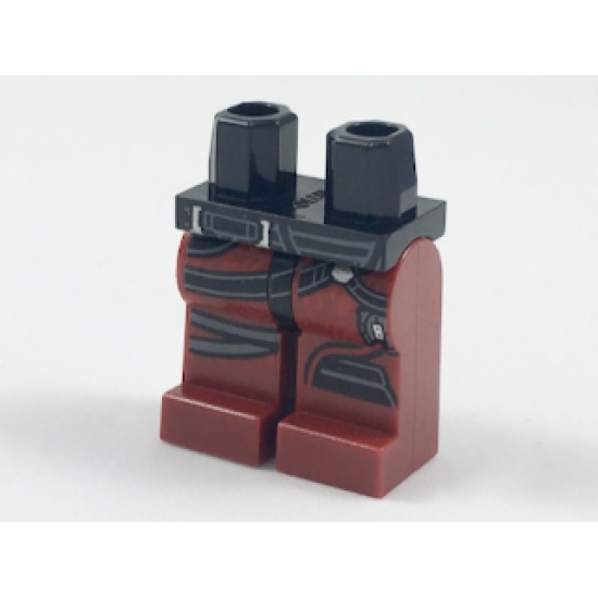 Hips and Dark Red Legs with Black and Gray Straps and Dark Red Wire Pattern