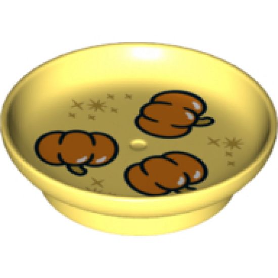 Duplo, Figure Wear & Utensil Dish with 3 Pumpkins and Stars Pattern
