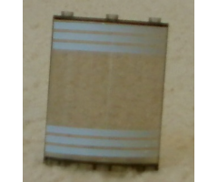 Cylinder Quarter 4 x 4 x 6 with 6 White Stripes Pattern (Stickers) - Set 7047