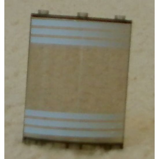 Cylinder Quarter 4 x 4 x 6 with 6 White Stripes Pattern (Stickers) - Set 7047