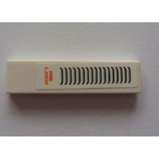 Tile 1 x 4 with 'AIR LOCK' and Vent Grille Pattern (Sticker) - Set 7647