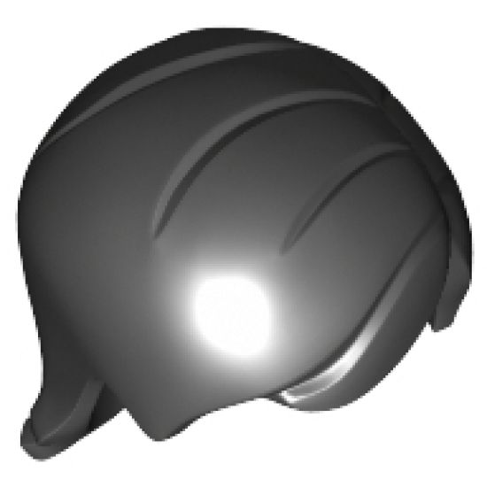 Minifigure, Hair Mid-Length with Side Part