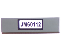 Tile 1 x 4 with 'JM60112' License Plate Pattern (Sticker) - Set 60112