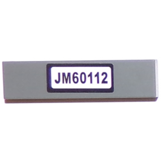 Tile 1 x 4 with 'JM60112' License Plate Pattern (Sticker) - Set 60112