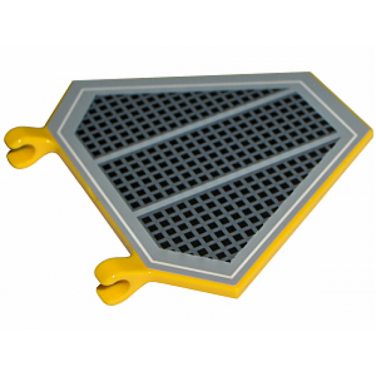 Flag 5 x 6 Hexagonal with SW Black Grille Pattern (Sticker) - Sets 7256 / 7283 / 7661