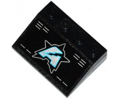 Slope 33 3 x 4 with Vents and Ultra Agents Logo Pattern (Sticker) - Set 70169