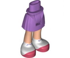 Mini Doll, Legs with Hips and Skirt, Light Nougat Legs and White Shoes, Coral Soles Pattern