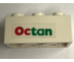 Brick 2 x 3 with Octan Pattern Left (Sticker) - Sets 6397 / 6472