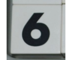 Duplo, Tile 2 x 2 x 1 with Black Number 6 Pattern