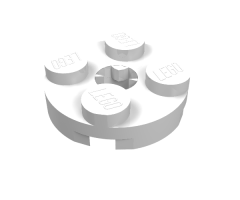 Plate, Round 2 x 2 with Axle Hole (x Shape)