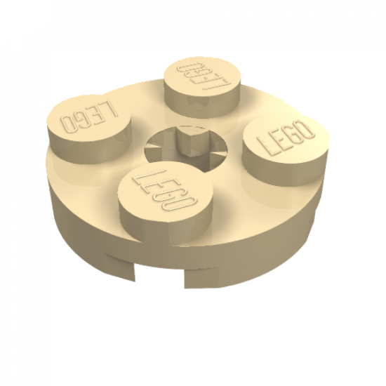 Plate, Round 2 x 2 with Axle Hole (x Shape)