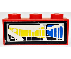 Brick 1 x 3 with Front Headlight Pattern Model Right Side (Sticker) - Set 8280