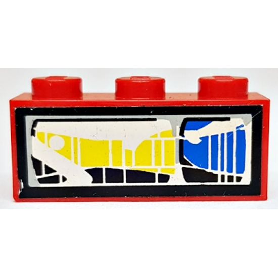 Brick 1 x 3 with Front Headlight Pattern Model Right Side (Sticker) - Set 8280