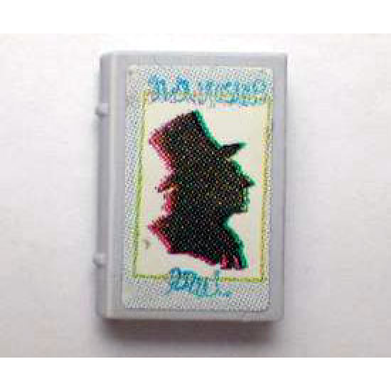 Minifigure, Utensil Book 2 x 3 with Poet's Silhouette Pattern (Stickers) - Set 3290