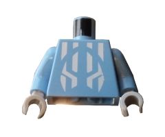 Torso Castle Knights Kingdom II with Jayko Pattern / Medium Blue Arms / Light Bluish Gray Hands