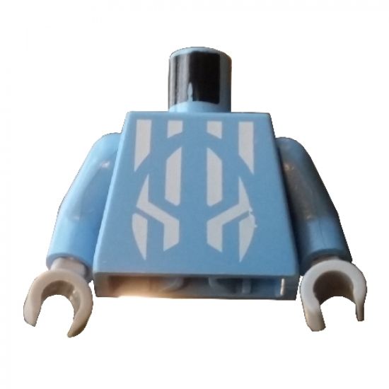Torso Castle Knights Kingdom II with Jayko Pattern / Medium Blue Arms / Light Bluish Gray Hands
