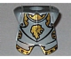 Minifigure, Body Wear Armor Breastplate with Leg Protection, Kingdoms Lion Head Pattern