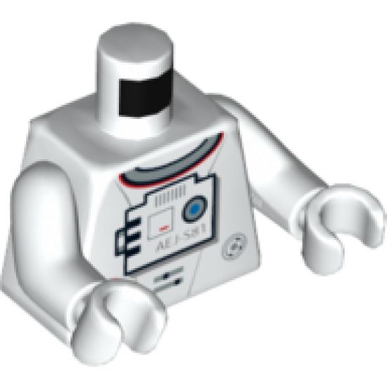Torso Shuttle Adventure Logo and Equipment with 'AEJ-S81' Front and Back Pattern / White Arms / White Hands