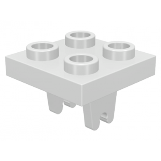 Plate, Modified 2 x 2 with Wheel Holder Bottom
