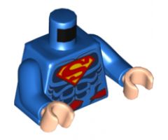 Torso Red and Yellow Superman Logo, Dark Blue Muscles, Red Belt Pattern / Blue Arms / Light Nougat Hands
