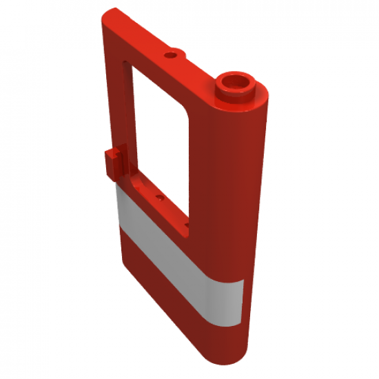 Door 1 x 4 x 5 Train Right with White Stripe Pattern